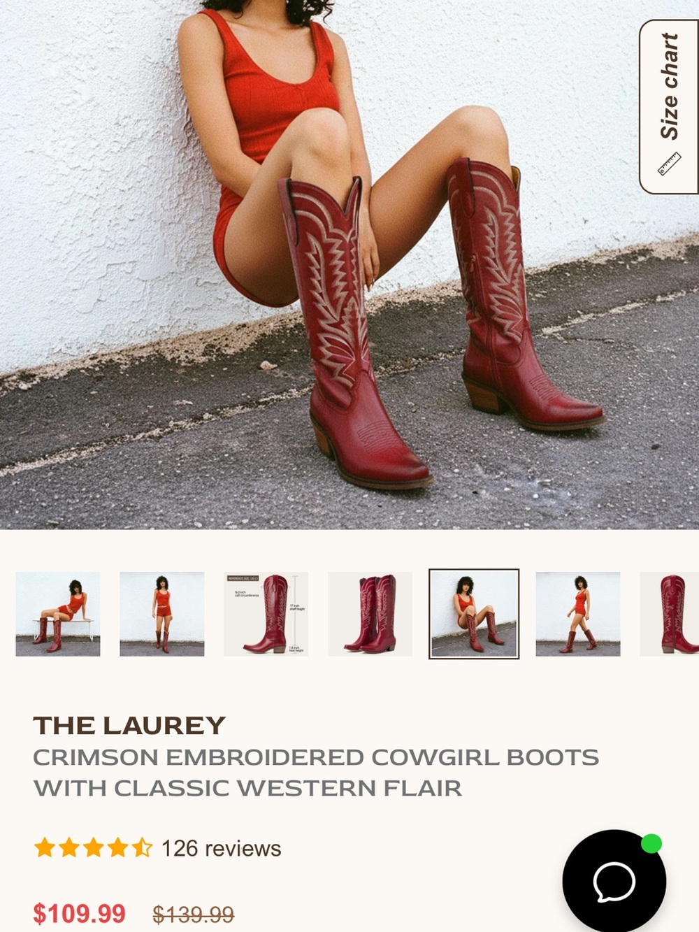 REDTOP THE LAUREY
CRIMSON EMBROIDERED COWGIRL BOOTS WITH CLASSIC WESTERN FLAIR